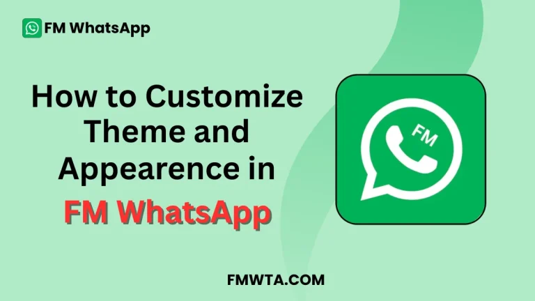 Customize Theme and Appearence in FM WhatsApp